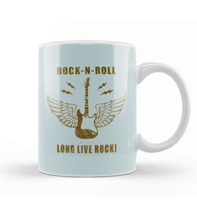 Long Live Rock N' Roll 01 Kupa Bardak Porselen