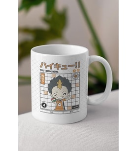 Yuu Nishinoya Anime Temalı Beyaz Kupa Bardak Sevgiliye Arkadaşa Hediye