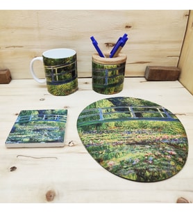 Claude Monet Set 2 - Kupa-Mousepad-Traverten Bardak Altlığı-Kalemlik 1
