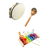 RİTİM SETİ - 6 - ORFF SET - MARAKAS, KSİLOFON, ZİLLİ TEF