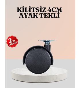 4 cm Çap Kilitsiz Tekerlek Ayağı Tekli Hafif Mobilyalar İçin