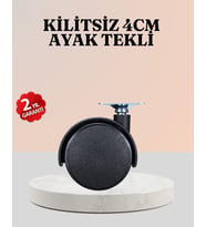 4 cm Çap Kilitsiz Tekerlek Ayağı Tekli Hafif Mobilyalar İçin