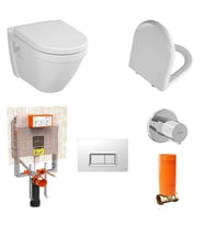 VitrA S50 Kanallı Asma Klozet+Kapak+VitrA Gömme Rezervuar Set (Beyaz)