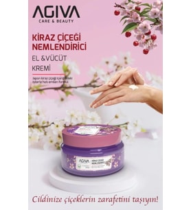 Agiva Nemlendiricili El ve Vücut Kremi 300 ml Kiraz Çiçeği