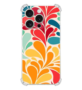 PrintiFy Apple iPhone 15 Pro Retro Color 5 Şeffaf Köşe ve Kamera Korumalı Korumalı Antişok Kılıf