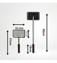 Teleskopik Saplı Mikrofiber Bezli Oto Cam Temizleme Fırçası 50 Cm