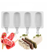 Magnum Şekilli Silikon Kalıp Dondurma Tatlı Meybuz Kalıbı 4 lü