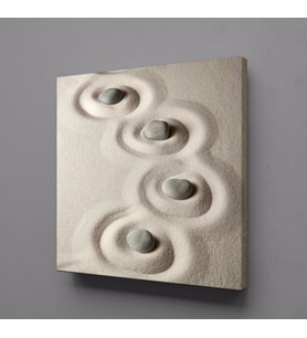 GRİ SPA TAŞLAR TEMALI KANVAS TABLO 100x100cm (Karışık)