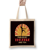 Fueled By Theatre And Tea Acting Broadway Theater Geek Fan Bez Çanta Uzun Saplı