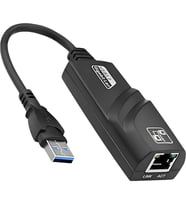 TAPLIN USB 3.0 To Ethernet Dönüştürücü Çevirici Adaptör Gigabit 1000 Mbps (Siyah)