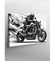 Kanvas Tablo Hızlı Motosiklet Sürüşü