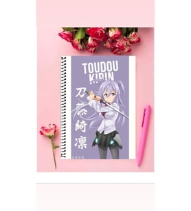Toudou Kirin Anime Defter 1 Adet Özel Tasarım A4 Boyutu Telli Çizgili Defter 21*29 Cm