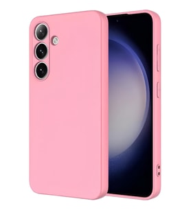 Samsung Galaxy S24 İçi Kadife Silikon Kılıf Pembe