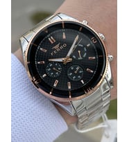 Ferro Çelik Kordon İç Fonksiyonları Aktif Chronograph 30 Mt Su Geçirmez Erkek Kol Saat EFM11920-A2