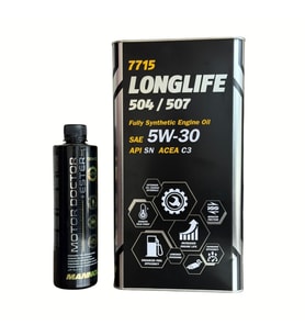Mannol 5W30 7715 Longlife 5 Litre Motor Yağı + Motor Doctor Ester Katkı 450 ml Seti