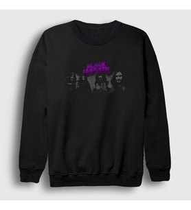 Presmono Unisex Siyah Members Black Sabbath Sweatshirt