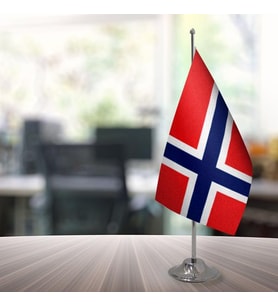 Norveç 15x22,5 Masa Bayrağı (Direksiz)