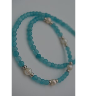 STONEAGE Jade ve İncili Bayan Doğal Taş Kolye