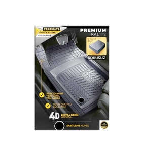 Skoda Rapid Sedan 2017 KESİLEBİLİR OTO PASPAS YENİ ÜRETİM LÜKS HAVUZLU KOMPLE GRİ