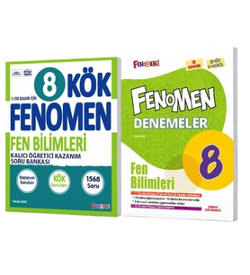 FENOMEN YAYINLARI 8. SINIF Kök Fen Bilimleri Soru Bankası + Fen Bilimleri Denemeleri (2 KİTAP)