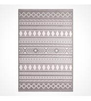 Makine Kaymaz Yıkanabilir Beyaz Geometrik Triko Salon Halısı Mutfak Halısı Koridor Halısı Yolluk 11412