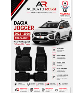 DACIA JOGGER 2022 - 2026 Araca Özel Kauçuk 3D Profesyonel Oto Paspası