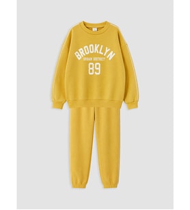 LCW Kids Sarı Baskılı Erkek Çocuk Eşofman Takım