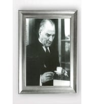 Gümüş Çerçeveli Atatürk Tablo cv1248