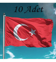 Türk Bayrağı 10 Adet Raşel Türk Bayrağı 70x105