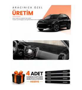 CITROEN C5 AİRCROSS (2018-2026) Uyumlu Torpido Koruma Örtüsü Oto Kılıfı - Siyah
