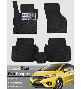 HONDA JAZZ HATCHBACK (2012-2014) Uyumlu EVA Paspas Tam Set–Araca Özel,Kolay Montaj