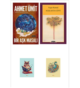 Ahmet Ümit Bir Aşk Masalı - Kuşlar Da Gitti - Yaşar Kemal (2 NOT DEFTERLİ) (Renksiz)