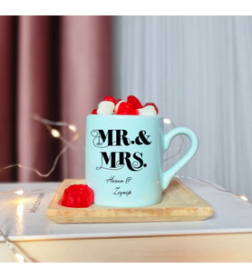 M.R & M.R.S. Tasarımlı Kişiye Özel Yeşil Türk Kahvesi Fincanı