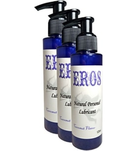 Eros Coconut Flavor Natural Personal Lubricant 125 ml Hindistancevizi Aromalı 3 Adet