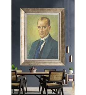 Gümüş Çerçeveli Atatürk Tablo za425