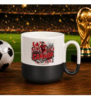 BK Gift Kanada Taraftar Temalı 2026 Dünya Kupası Tasarımlı Siyah Joyful Kupa Bardak