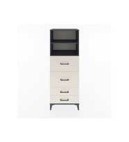 Hyperion Dolap 2 Raflı 4 Çekmeceli 60x44x163 Antrasit-Aytaşı