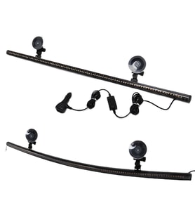 Çakar lamba 12-32v esnek model 84cm vantuzlu çakarlı mavi-kırmızı / LAPA543