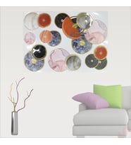 3 Boyutlu Dekoratif Duvar Sticker Seti, Renkli (STD)