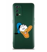 Realme 7 Pro Soft Premier Kapak Donald Duck-E Tasarımlı Silikon Kılıf - Yeşil (Şeffaf)