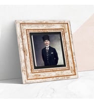 Stone Atatürk Taş Duvar Tablosu - Çerçeveli Taş Tablo - Dekoratif Duvar Sanatı - Modern Ev ve Ofis Duvar Dekoru T1-133
