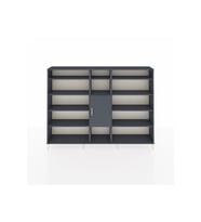 Arges Dolap 12 Raflı Tek Kapaklı  220x30x163 Antrasit-Antrasit