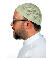 Berra Çelik Örme Dantel Namaz Takkesi F.Yeşili 1 Adet