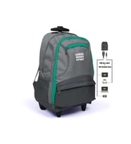 Coral High Sport Açık Gri Dört Bölmeli USB Şarjlı Kulaklık Çıkışlı Çekçekli Sırt Çantası 23255
