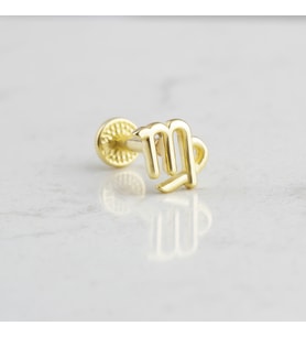 Glorria Altın Başak Burcu Tragus Piercing