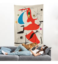 Joan Miro - Sürreal Soyut Duvar Örtüsü-7365