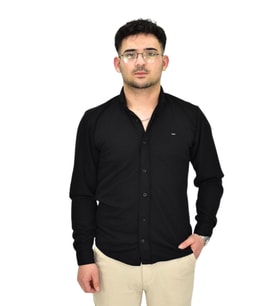 Erkek Likralı Spor Silim Fit Gömlek BGL-ST04331 (Siyah)