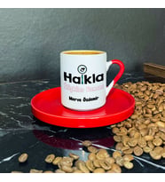 Halkla İlişkiler Uzmanı Kırmızı Türk Kahvesi Fincanı
