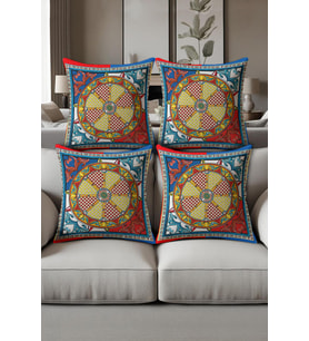 Dijital Baskılı Yumuşak Dokulu 4’lü Kırlent Kılıfı Takımı (43x43 cm) KRL0063