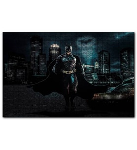 Cakapuzzle Batman Kara Şövalye ve Gökyüzünde Logosu  Puzzle Yapboz MDF (Ahşap) (120 Parça)